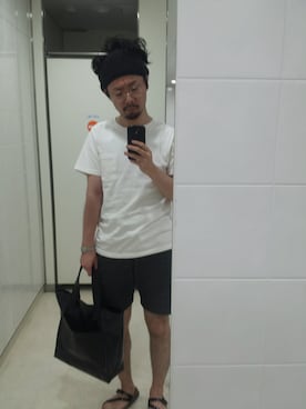 「アイテム（ヘアアクセサリー）」を使った、ABEさん（メンズ・171cm）の夏コーディネート
