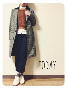 「w closet」｜「アイテム（スラックス）」を使った、ma sa miさん（レディース・152cm）の冬コーディネート