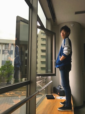 「BODY WILD（ボディーワイルド）のアイテム（パンツ）」を使った、Sano'sFittingRoomさん（メンズ・166cm）の春コーディネート