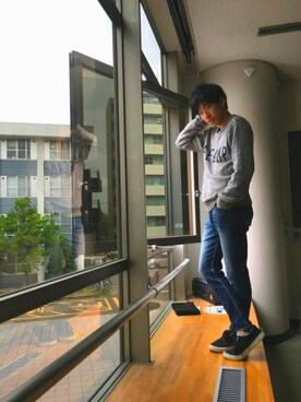 「BODY WILD（ボディーワイルド）のアイテム（パンツ）」を使った、Sano'sFittingRoomさん（メンズ・166cm）の春コーディネート