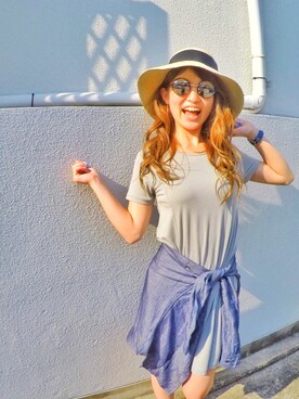 「ハットコーデ」｜zuuさん（レディース・159cm）の春コーディネート