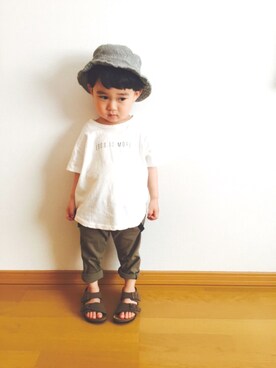 「BNT（ビーエヌティー　　）のアイテム（帽子）」を使った、natukiさん（キッズ・90cm）の夏コーディネート