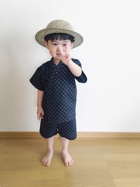 「西松屋」｜「アイテム（浴衣）」を使った、natukiさん（キッズ・100cm）の夏コーディネート