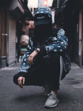 「SAINT LAURENT PARIS（サンローランパリ）のアイテム（帽子）」を使った、keisuke kanohさん（メンズ・175cm）の春コーディネート