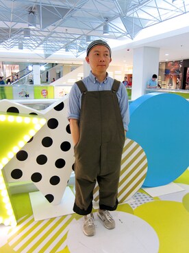 「アイテム（つなぎ/オールインワン）」を使った、bbno4さん（メンズ・165cm）の秋コーディネート
