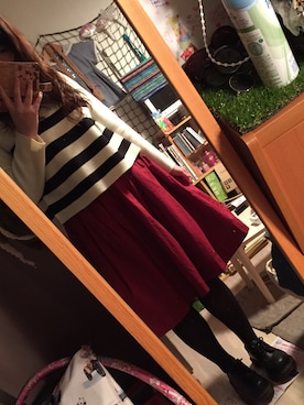 「Dr. Martens（ドクターマーチン）のDr.Martens (ドクターマーチン)/1461 3EYE GIBSON SHOES（その他シューズ）」を使った、KYON＊さん（レディース・160cm）の冬コーディネート