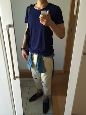 「TAKEO KIKUCHI（タケオキクチ）のアイテム（その他シューズ）」を使った、takさん（メンズ・179cm）の秋コーディネート