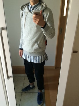 「N.HOOLYWOOD（N.ハリウッド）のアイテム（ボディバッグ/ウエストポーチ）」を使った、takさん（メンズ・179cm）の春コーディネート