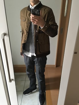 「N.HOOLYWOOD（N.ハリウッド）のアイテム（ボディバッグ/ウエストポーチ）」を使った、takさん（メンズ・179cm）の冬コーディネート