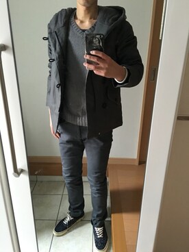 「SASQUATCHfabrix.（サスクワァッチファブリックス）のアイテム（スニーカー）」を使った、takさん（メンズ・179cm）の冬コーディネート