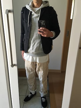 「DIGAWEL（ディガウェル）のアイテム（バッグ）」を使った、takさん（メンズ・179cm）の春コーディネート