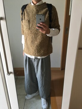 「DIGAWEL（ディガウェル）のアイテム（バッグ）」を使った、takさん（メンズ・179cm）の秋コーディネート