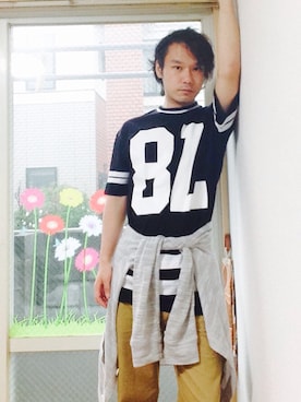 「アイテム（その他アウター）」を使った、矢島綾人さん（メンズ・165cm・20代）の夏コーディネート