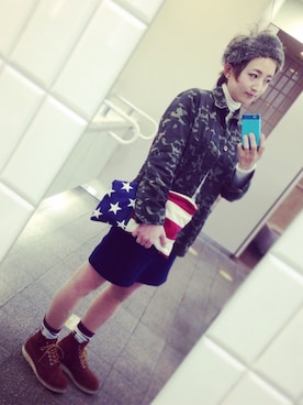 「アイテム（クラッチバッグ、その他）」を使った、ayamiiiiさん（レディース・159cm）の冬コーディネート