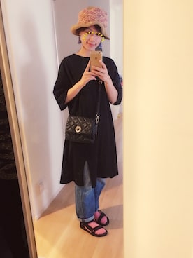 「CA4LA（カシラ）のアイテム（サンバイザー）」を使った、Cy さん（レディース・157cm）の秋コーディネート