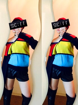 「UNIF」｜「アイテム（ニット/セーター）」を使った、naruさん（レディース・162cm）の秋コーディネート