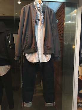 「Cuirs（キュイー）のアイテム（パンツ）」を使った、Cuirs（キュイー）専属モデルさん（メンズ・170cm）の冬コーディネート