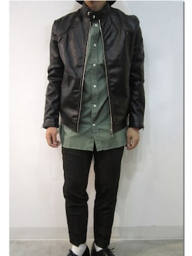 「Cuirs（キュイー）のアイテム（パンツ）」を使った、Cuirs（キュイー）専属モデルさん（メンズ・170cm）の冬コーディネート