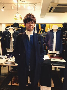 「Cuirs（キュイー）のアイテム」を使った、Cuirs（キュイー）専属モデルさん（メンズ・175cm）の冬コーディネート