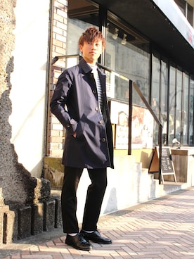 「Cuirs（キュイー）のアイテム（パンツ）」を使った、Cuirs（キュイー）専属モデルさん（メンズ・168cm）の冬コーディネート