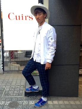 「Cuirs（キュイー）のアイテム」を使った、Cuirs（キュイー）専属モデルさん（メンズ・168cm）の春コーディネート