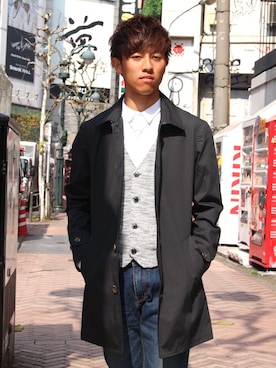 「Cuirs（キュイー）のアイテム」を使った、Cuirs（キュイー）専属モデルさん（メンズ・168cm）の春コーディネート