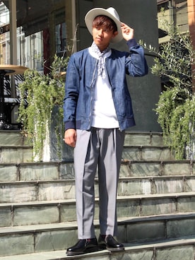 「Cuirs（キュイー）のアイテム」を使った、Cuirs（キュイー）専属モデルさん（メンズ・168cm）の春コーディネート