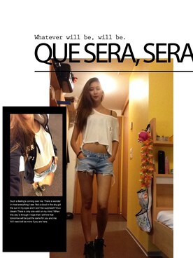 「Abercrombie&Fitch（アバークロンビーアンドフィッチ）のアイテム（スタジャン）」を使った、Peggyさん（レディース・165cm）の夏コーディネート