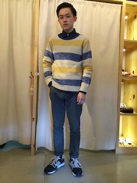 「RED KAP（レッドキャップ）のアイテム（その他パンツ）」を使った、栗さん（メンズ・174cm）の冬コーディネート