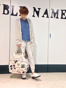 「アイテム（トートバッグ、その他）」を使った、くろゆんさん（レディース・163cm）の春コーディネート