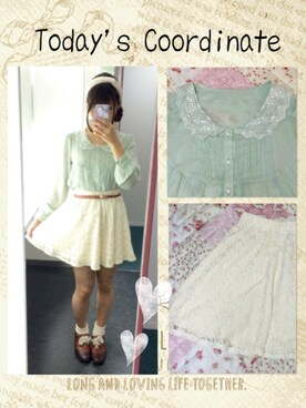 「シャーベットカラー」｜Moon✯*さん（レディース・165cm）の夏コーディネート