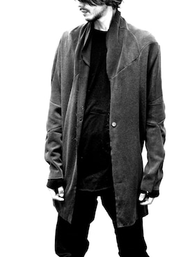 「シルク」｜「アイテム（その他アウター）」を使った、KENJIさん（メンズ・186cm）の春コーディネート
