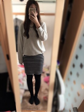 「UNIQLO（ユニクロ）のアイテム（スカート、その他）」を使った、mnさん（レディース・163cm）の秋コーディネート