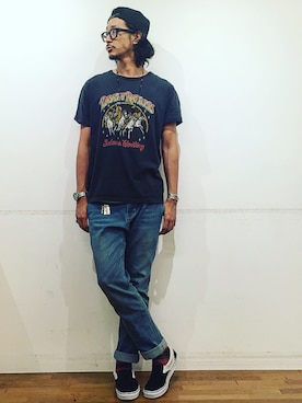 「COOTIE」｜「アイテム（財布/小物）」を使った、AKI*Mさん（メンズ・184cm）の夏コーディネート