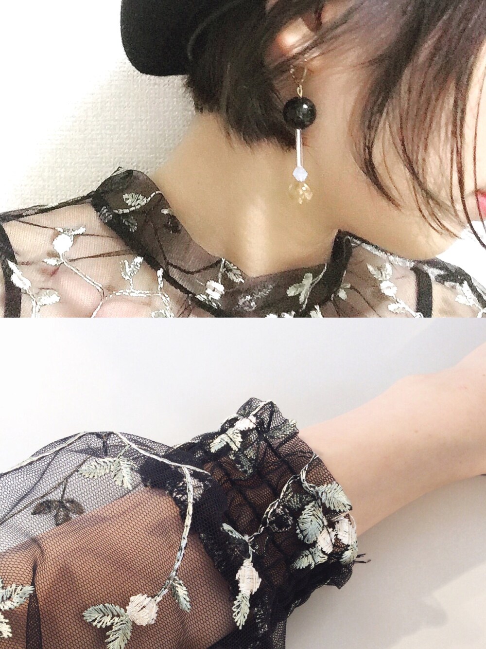 「オトナカジュアル、秋のコーデ、シースルー」｜「OLIVE des OLIVEのアイテム（シャツ/ブラウス、ブラック系）」を使った、sanoricaさん（レディース・162cm）の秋コーディネートの1枚目の写真