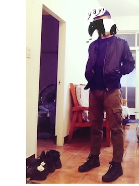 「survival（survival）のアイテム」を使った、Guanchenさん（メンズ・170cm）の春コーディネート