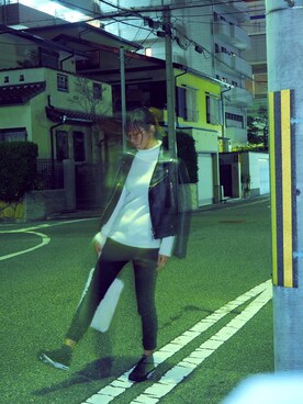 「Onitsuka Tiger × ANDREA POMPILIO（オニツカタイガーアンドレアポンピリオ）のアイテム（スニーカー）」を使った、ykrさん（レディース・165cm）の秋コーディネート
