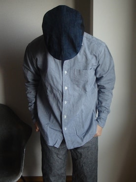 「EVISU（エヴィス）のアイテム（その他パンツ）」を使った、Kazmaさん（メンズ・169cm）の秋コーディネート