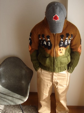 「EVISU（エヴィス）のアイテム（その他アウター）」を使った、Kazmaさん（メンズ・169cm）の冬コーディネート
