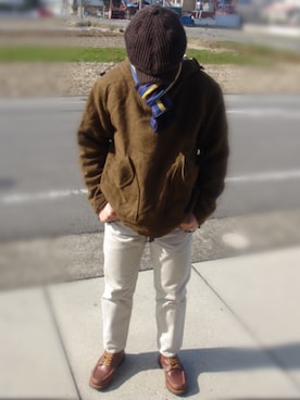 「EVISU（エヴィス）のアイテム（その他パンツ）」を使った、Kazmaさん（メンズ・169cm）の春コーディネート