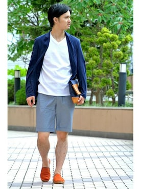 EDIFICE仙台店スタッフさん（メンズ・173cm）の夏コーディネート