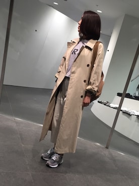 「EN ROUTE（アンルート）のアイテム（トレンチコート）」を使った、HANAKO さん（レディース・168cm）の秋コーディネート