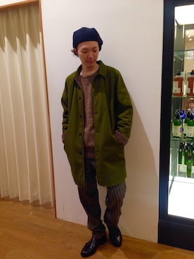 「SEVENDAYS=SUNDAY（セブンデイズサンデイ）のアイテム（ピーコート）」を使った、zakikameさん（メンズ・170cm）の秋コーディネート