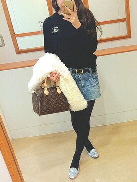 「カシミヤ」｜「アイテム（その他シューズ）」を使った、shuriさん（レディース・158cm）の冬コーディネート