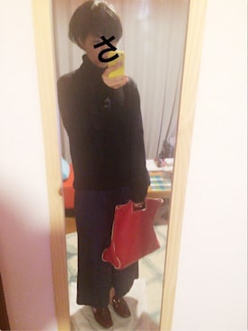 「黒タートルネック」｜「アイテム（その他シューズ）」を使った、fusaさん（レディース・162cm）の秋コーディネート