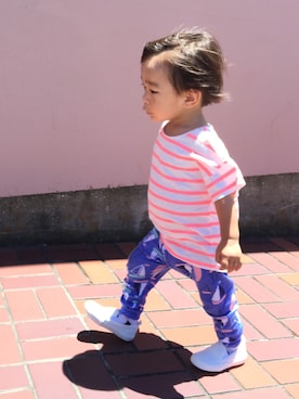「Carter's（カーターズ）のアイテム（レッグウェア）」を使った、MARKさん（キッズ・90cm）の夏コーディネート