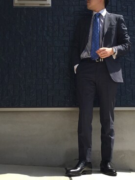 「アイテム（フォーマルスーツ/小物）」を使った、octalismさん（メンズ・173cm・40代）の春コーディネート