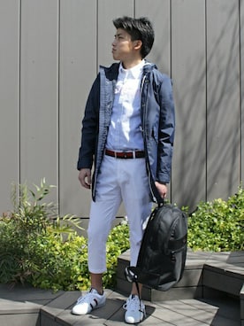 「TOMMY HILFIGER（トミーヒルフィガー）のアイテム（その他アウター）」を使った、RYUさん（メンズ・173cm）の春コーディネート
