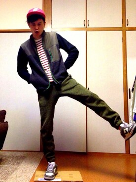 「FLIP THE SCRIPT（フリップザスクリプト）のアイテム（帽子）」を使った、S.Hさん（メンズ・173cm）の春コーディネート