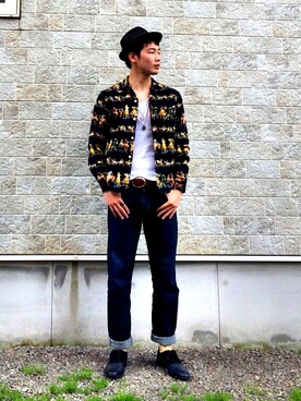 「COMME CA DU MODE（コムサデモード）のアイテム（その他シューズ）」を使った、RUDOBOYさん（メンズ・179cm）の春コーディネート